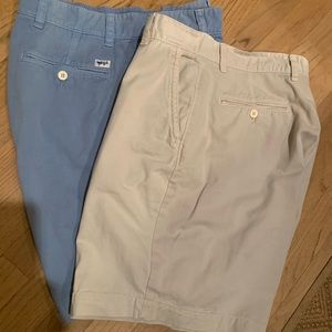 2 Coastal Cotton Island Shorts.Khaki & med blue 36